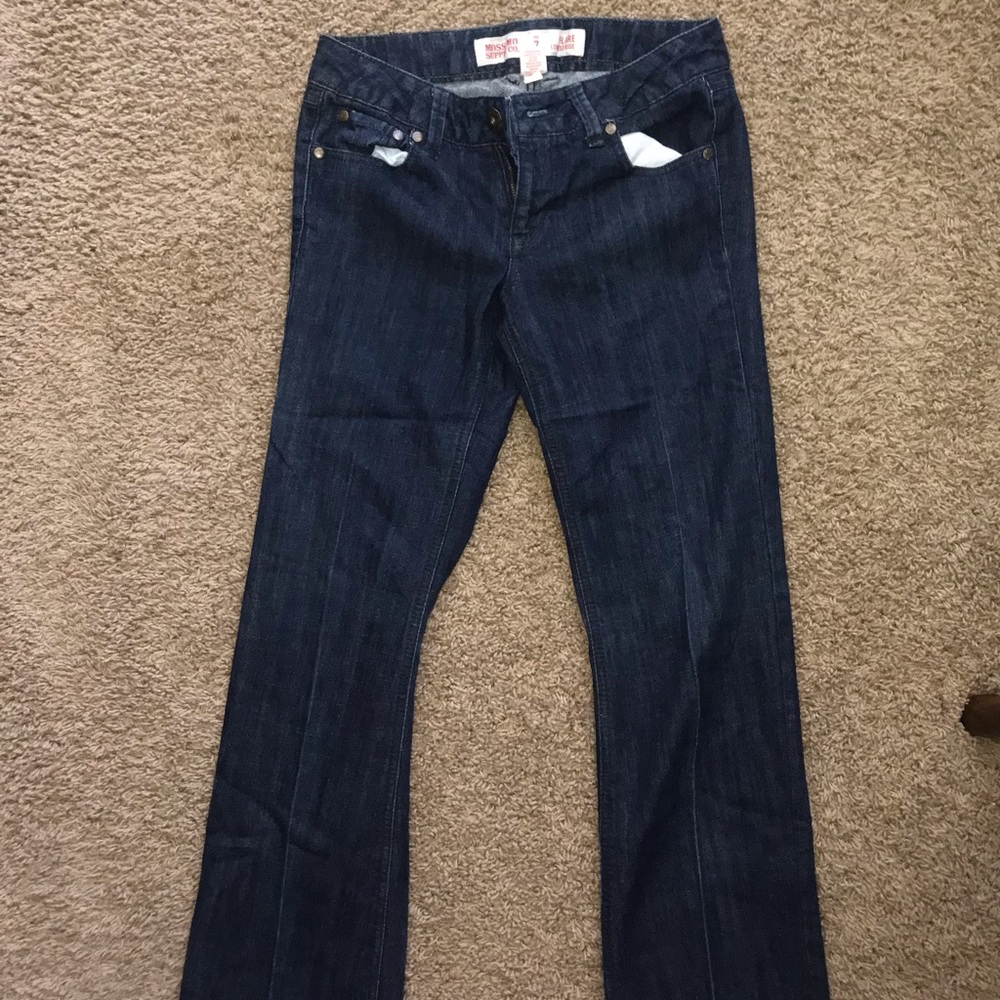 darkwash y2k lowrise jeans